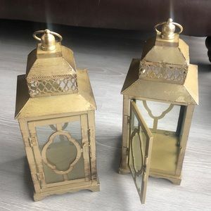 Gold Candle Holder/Candle Latern
